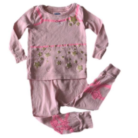 Old Navy Pink Ballerina Stars Toddler Girl Pajamas * 18-24M - Picture 1 of 8